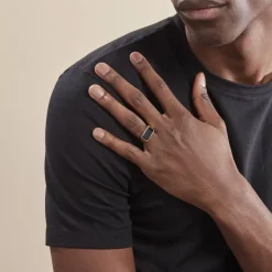 Histoire d'Or Chevalière Plaqué Hadrien Onyx Sale