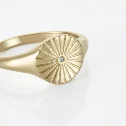 Histoire d'Or Chevalière Plaqué Or Florenz Oxyde De Zirconium Online