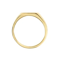 Histoire d'Or Chevalière Plaqué Or Jaune Bennie Email Noir