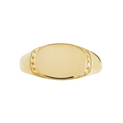 Histoire d'Or Chevalière Plaqué Or Jaune Nail Discount