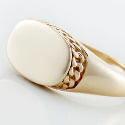 Histoire d'Or Chevalière Plaqué Or Jaune Nail Discount