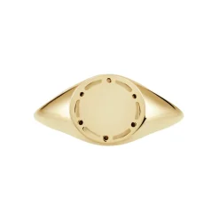 Histoire d'Or Chevalière Plaqué Or Jaune Hadrian Discount