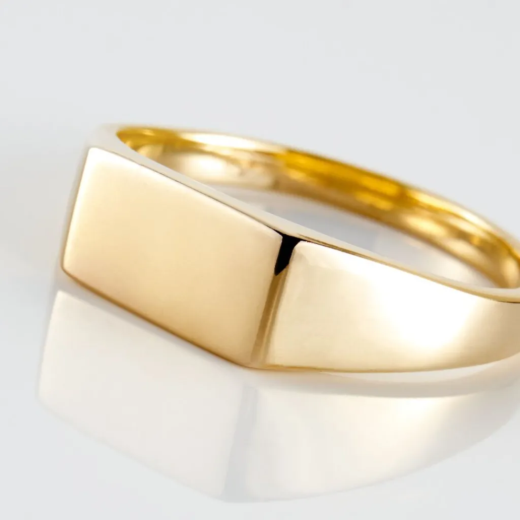 Histoire d'Or Chevalière Plaqué Or Jaune Alfonso Discount