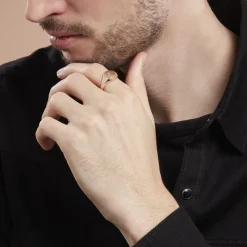 Histoire d'Or Chevalière Plaqué Or Jaune Louie Outlet