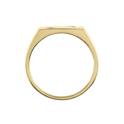 Histoire d'Or Chevalière Plaqué Or Jaune Asa Oxydes De Zirconium Clearance