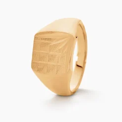 Histoire d'Or Chevalière Rafael Plaqué Or Jaune