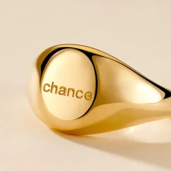 Histoire d'Or Chevalière Sabadell Acier Jaune Best