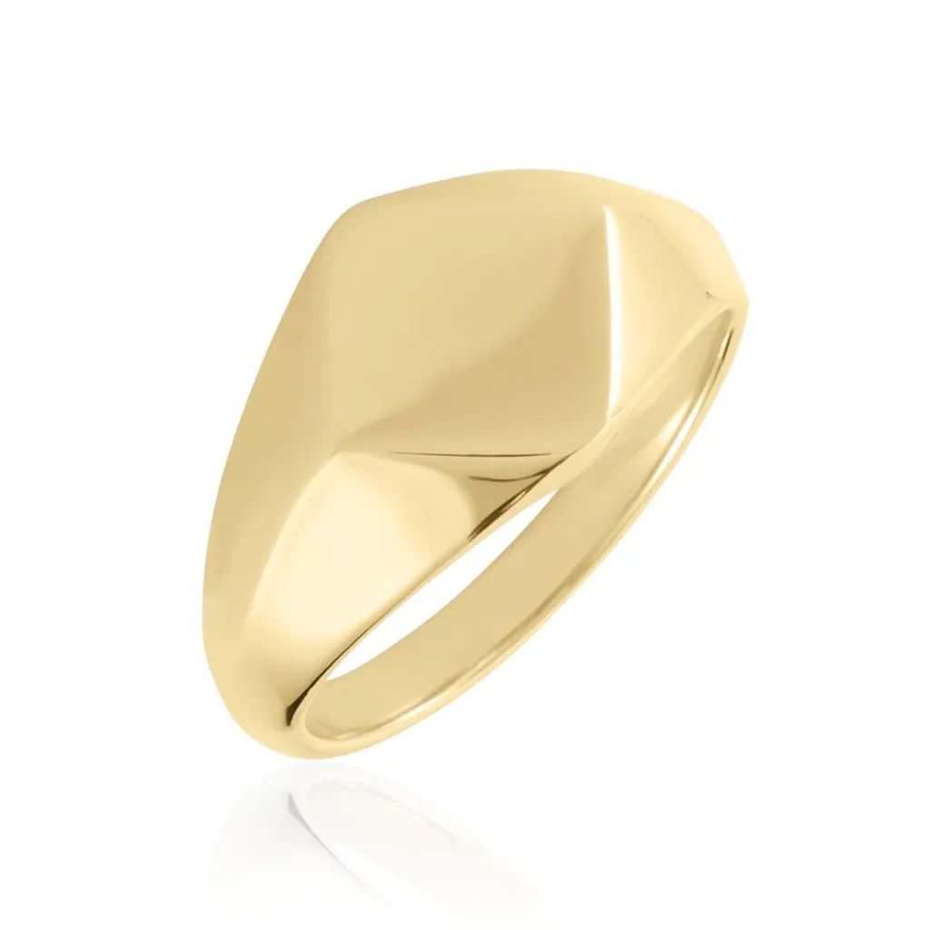 Histoire d'Or Chevalière Sebastiano Plaqué Or Jaune Best