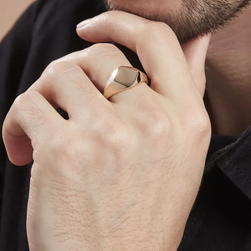 Histoire d'Or Chevalière Sebastiano Plaqué Or Jaune Best