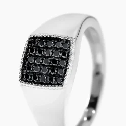 Histoire d'Or Chevalière Zack Or Blanc Diamant Best