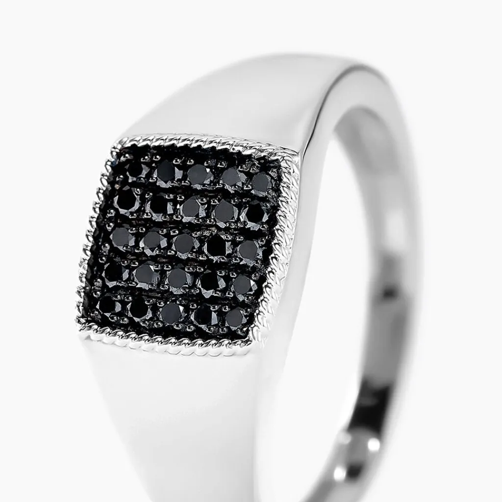 Histoire d'Or Chevalière Zack Or Blanc Diamant Best