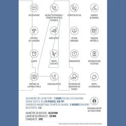 LOTUS Coffret De Montre Connectée Smartwach cadran argenté fond personnalisable bracelet alliage Clearance