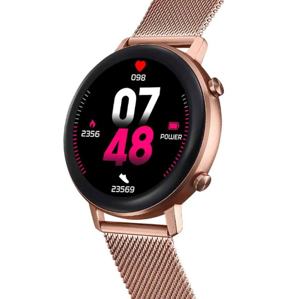 LOTUS Coffret De Montre Connectée Smartwach Noir cadran rose fond personnalisable bracelet alliage rose Online