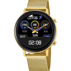 LOTUS Coffret De Montre Connectée Smartwach Noir cadran doré fond personnalisable bracelet alliage doré Outlet