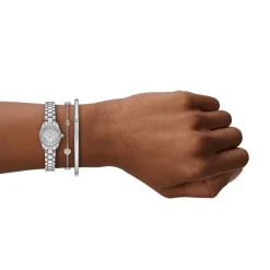 MICHAEL KORS Coffret De Montre Micro Lexington Argenté