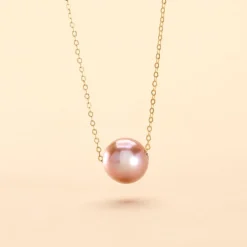 Histoire d'Or Collier 1 Perle Or Jaune Perle De Culture New