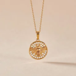 Histoire d'Or Collier Abelha Plaqué Or Jaune Oxyde De Zirconium Sale