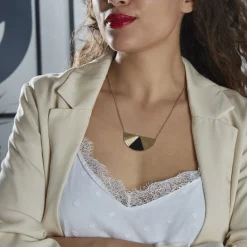 Histoire d'Or Collier Acier Dore Sunshine acier doré smalto noir Sale