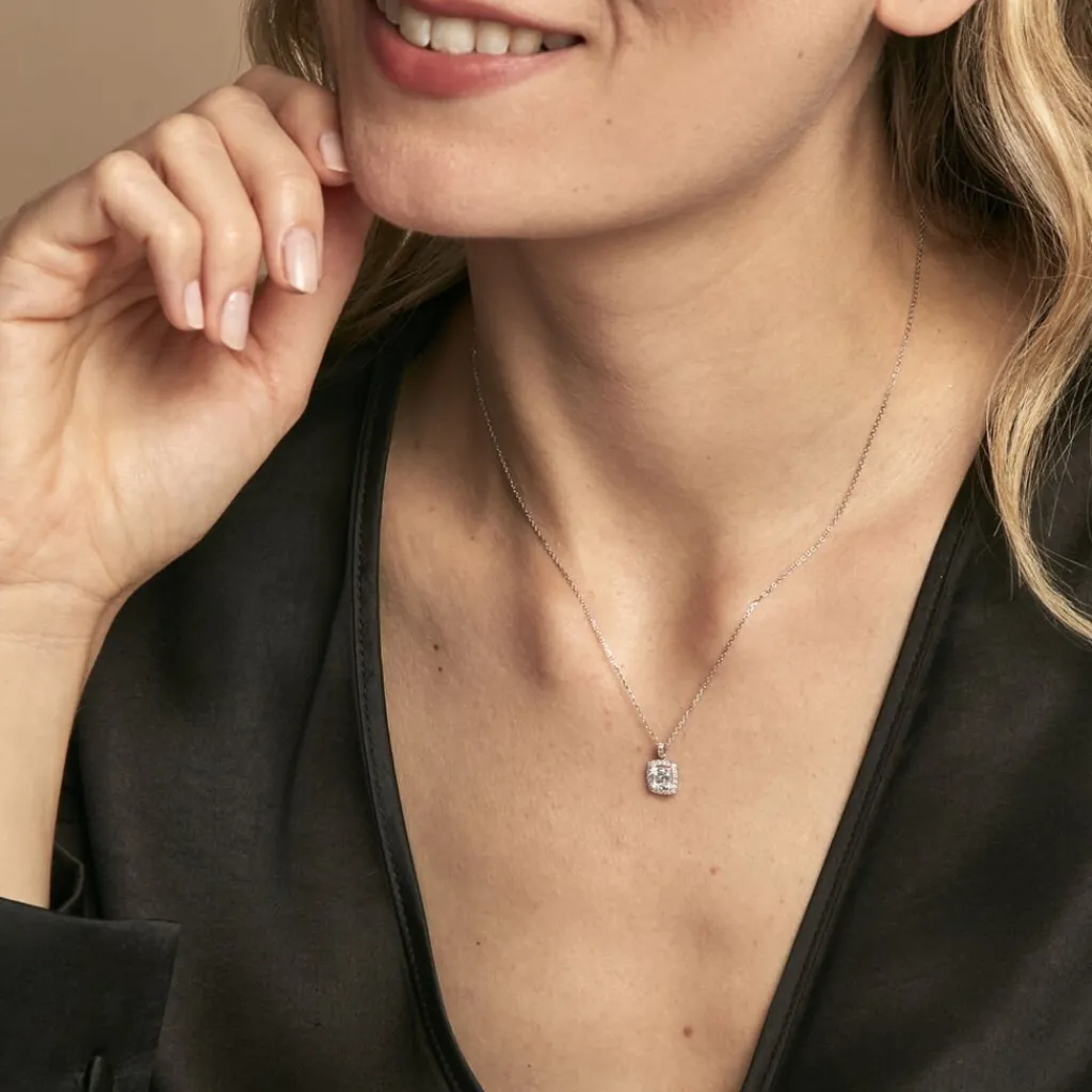 Histoire d'Or Collier Adrienne Or Blanc Oxyde De Zirconium Best