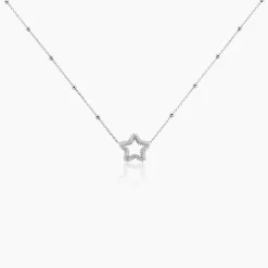 Histoire d'Or Collier Aella Argent Blanc New