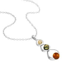 Histoire d'Or Collier Agneta Argent Blanc Ambre