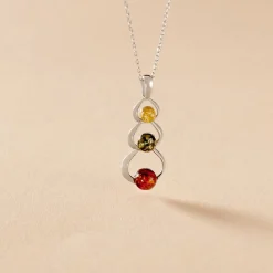 Histoire d'Or Collier Agneta Argent Blanc Ambre