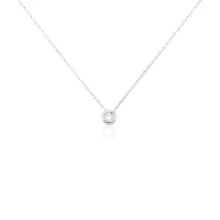 Histoire d'Or Collier Agota Or Blanc Diamant Hot