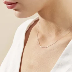 Histoire d'Or Collier Alayna or blanc diamant New