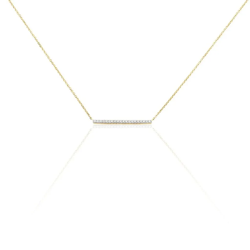 Histoire d'Or Collier Alayna or jaune diamant New
