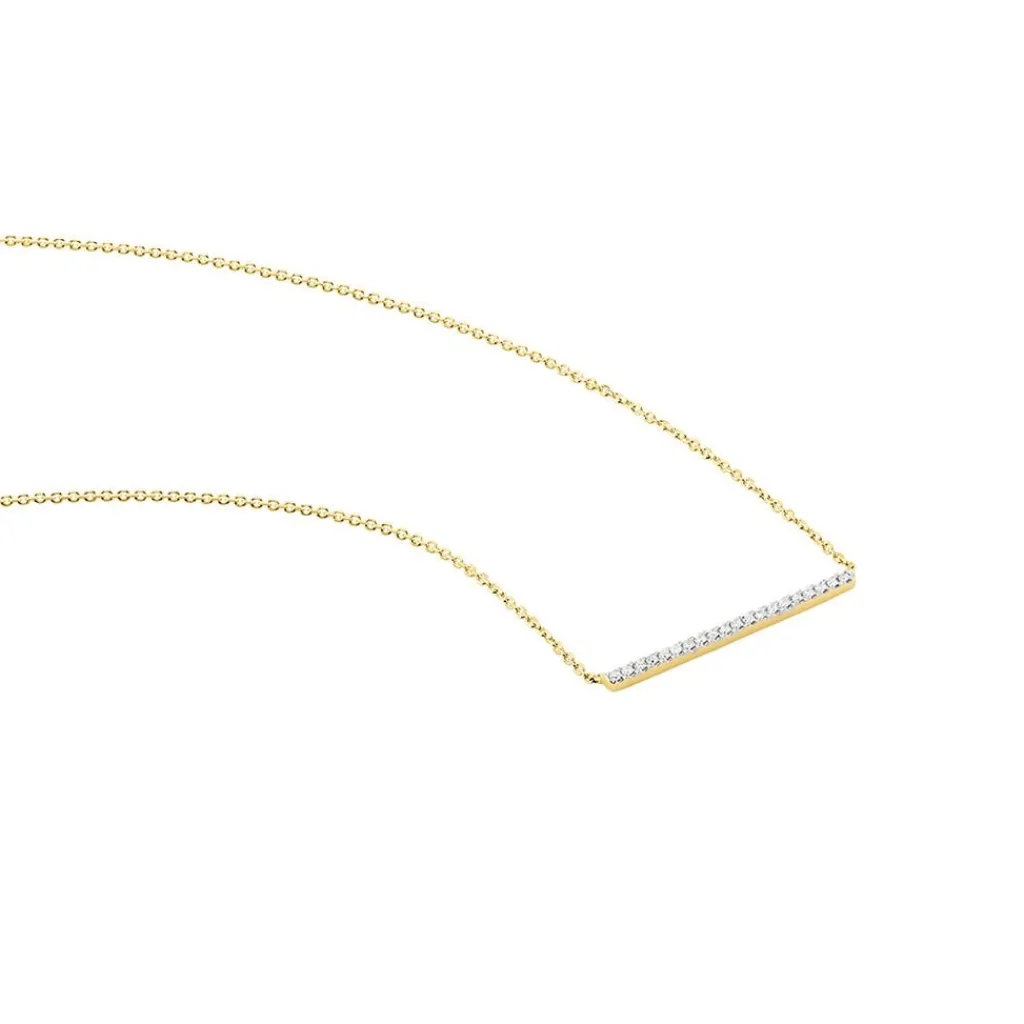 Histoire d'Or Collier Alayna or jaune diamant New