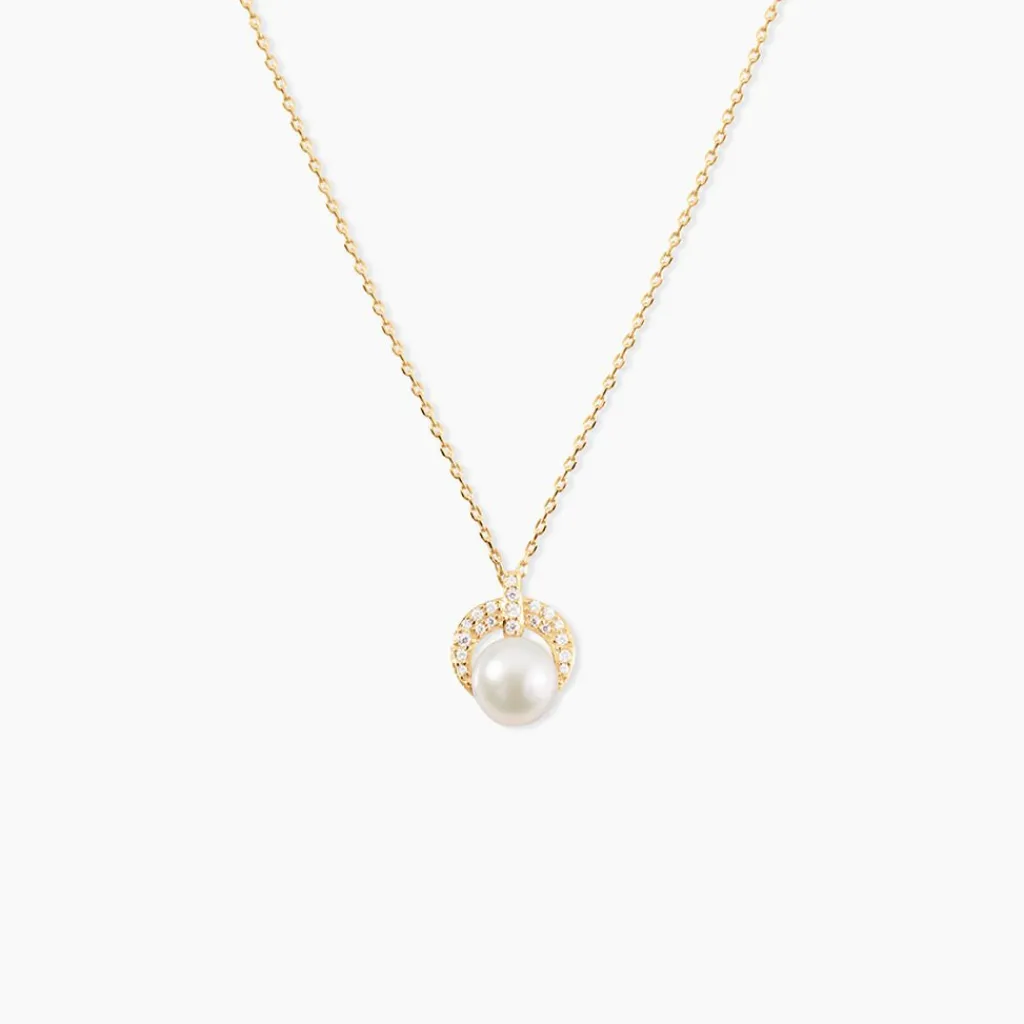 Histoire d'Or Collier Aloys Or Jaune Perle De Culture Et Oxyde De Zirconium Online