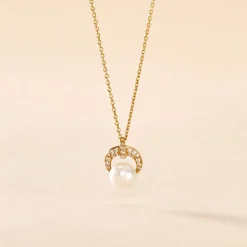 Histoire d'Or Collier Aloys Or Jaune Perle De Culture Et Oxyde De Zirconium Online