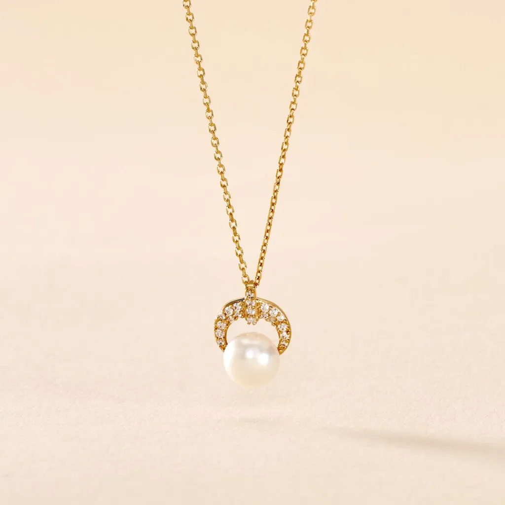 Histoire d'Or Collier Aloys Or Jaune Perle De Culture Et Oxyde De Zirconium Online