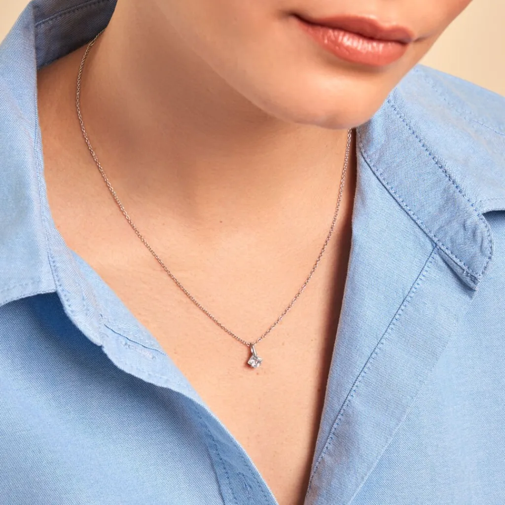 Histoire d'Or Collier Amadéa Argent Blanc Oxyde De Zirconium Discount