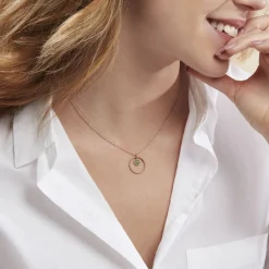 Histoire d'Or Collier Amalthea Plaqué Or Doré Aventurine Vert Clearance