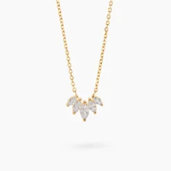 Histoire d'Or Collier Amazonia Plaqué Or Jaune Oxyde De Zirconium plaqué or jaune oxyde blanc Online