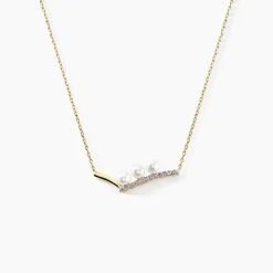 Histoire d'Or Collier Ambrogio Or Jaune Perle De Culture Oxyde De Zirconium Hot