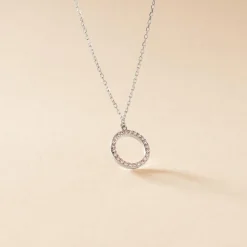 Histoire d'Or Collier Ambroisie Argent Blanc Oxyde De Zirconium argent blanc oxyde rose Best