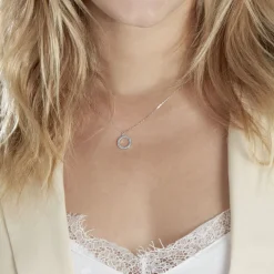 Histoire d'Or Collier Ambroisie Argent Blanc Oxyde De Zirconium argent blanc oxyde bleu Online