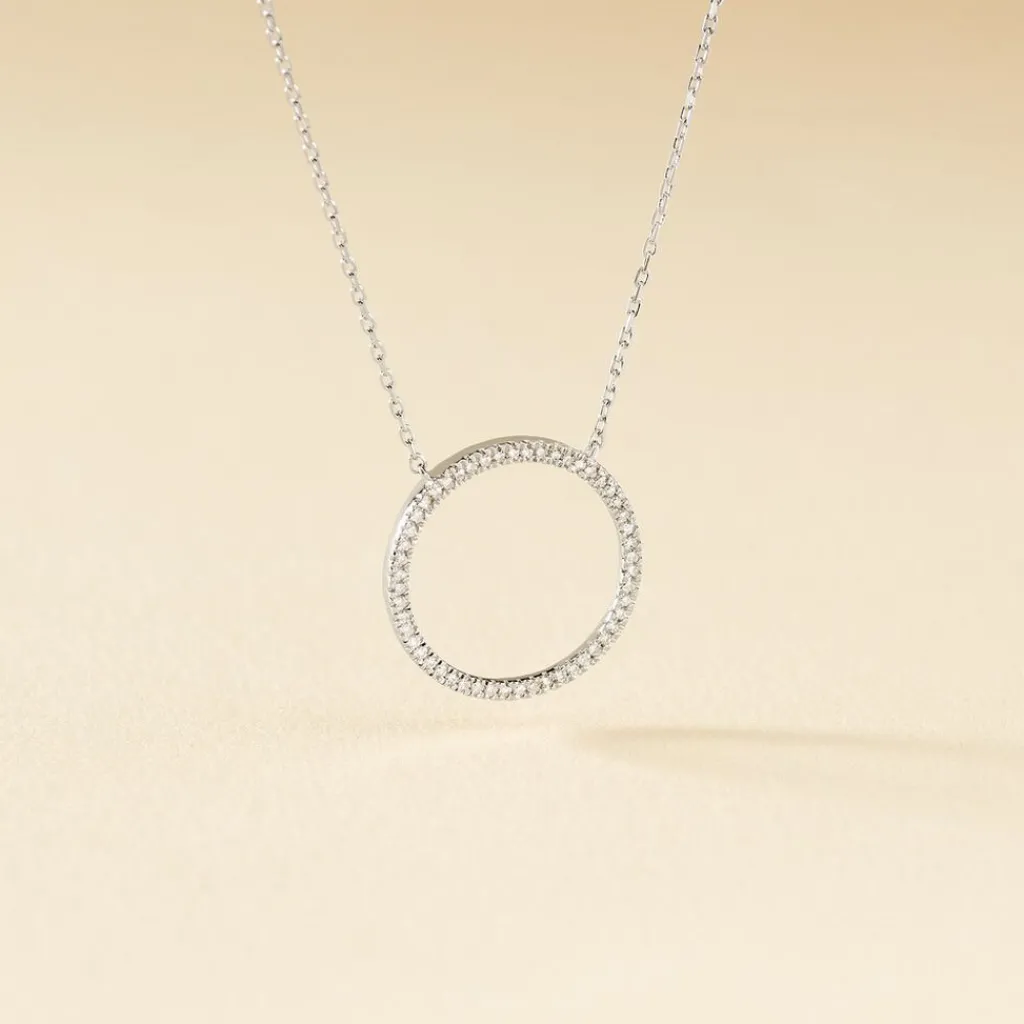 Histoire d'Or Collier Amene Or Blanc Diamant Hot