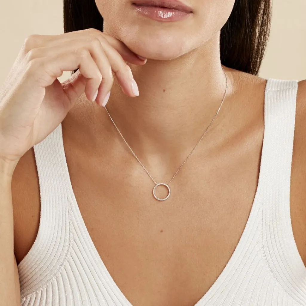 Histoire d'Or Collier Amene Or Blanc Diamant Hot