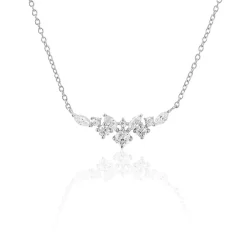 Histoire d'Or Collier Amissa Argent Blanc Oxyde De Zirconium New