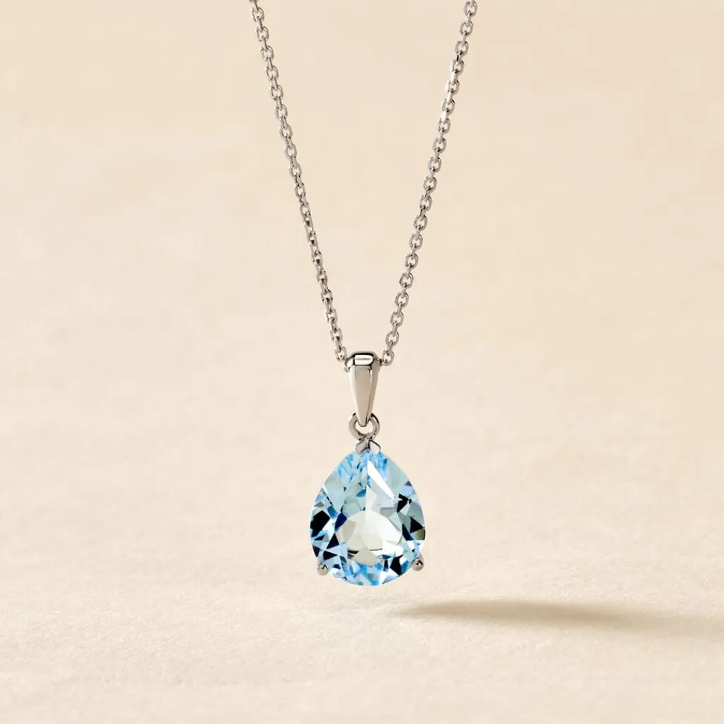 Histoire d'Or Collier Anesa Or Blanc Topaze Clearance