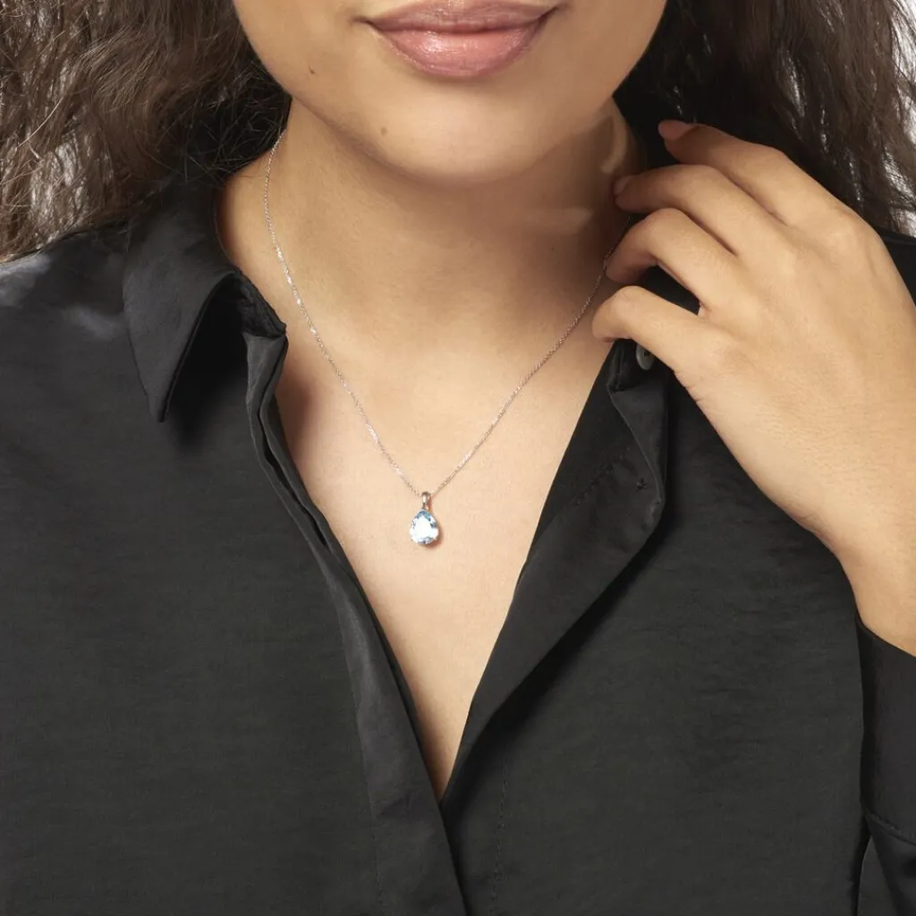 Histoire d'Or Collier Anesa Or Blanc Topaze Clearance