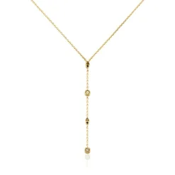 Histoire d'Or Collier Angelica Plaque Or Jaune Oxyde De Zirconium New