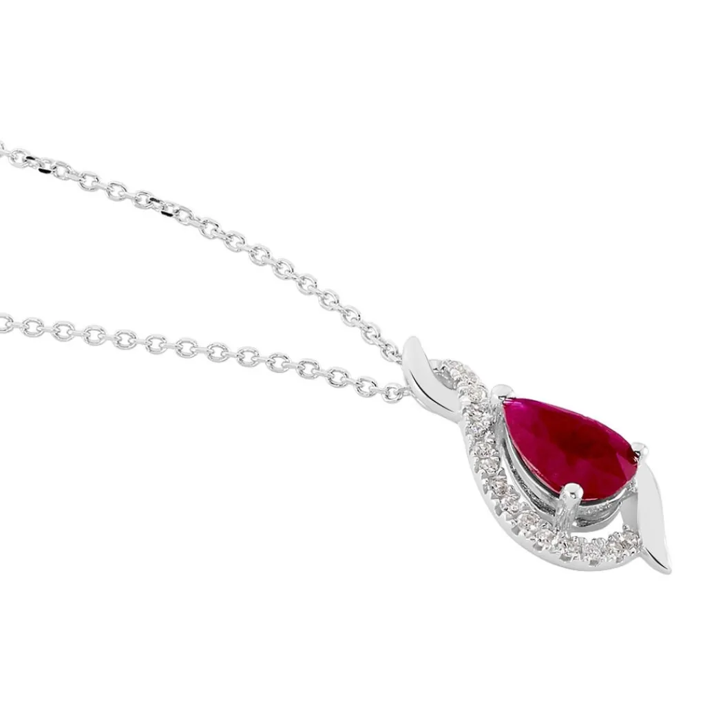 Histoire d'Or Collier Angelika Et Diamant or blanc rubis Sale