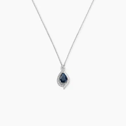 Histoire d'Or Collier Angelika Et Diamant or blanc saphir New