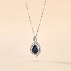 Histoire d'Or Collier Angelika Et Diamant or blanc saphir New