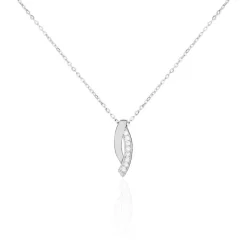 Histoire d'Or Collier Ange-line Argent Blanc Oxyde De Zirconium
