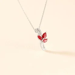 Histoire d'Or Collier Angie Or Blanc Diamant Et Rubis or blanc rubis Best